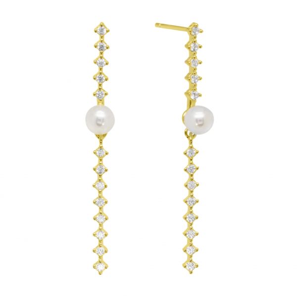 Orecchini Tennis e Perla