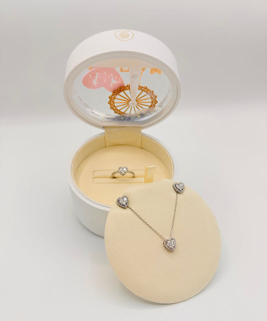 Set Completo Cuore Valentino Argento