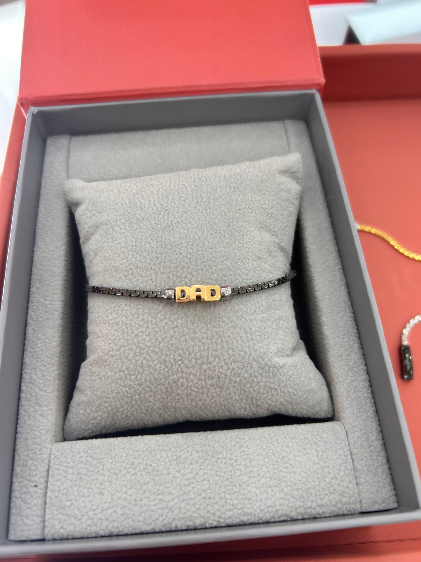 BRACCIALE ELEMENTS DAD ORO GIALLO 18kt e BASE BRACCIALE BRUNITO ARGENTO 925%
