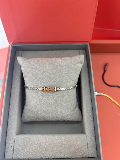 BRACCIALE ELEMENTS DAD ORO ROSA 18kt e BASE BRACCIALE ARGENTO 925%