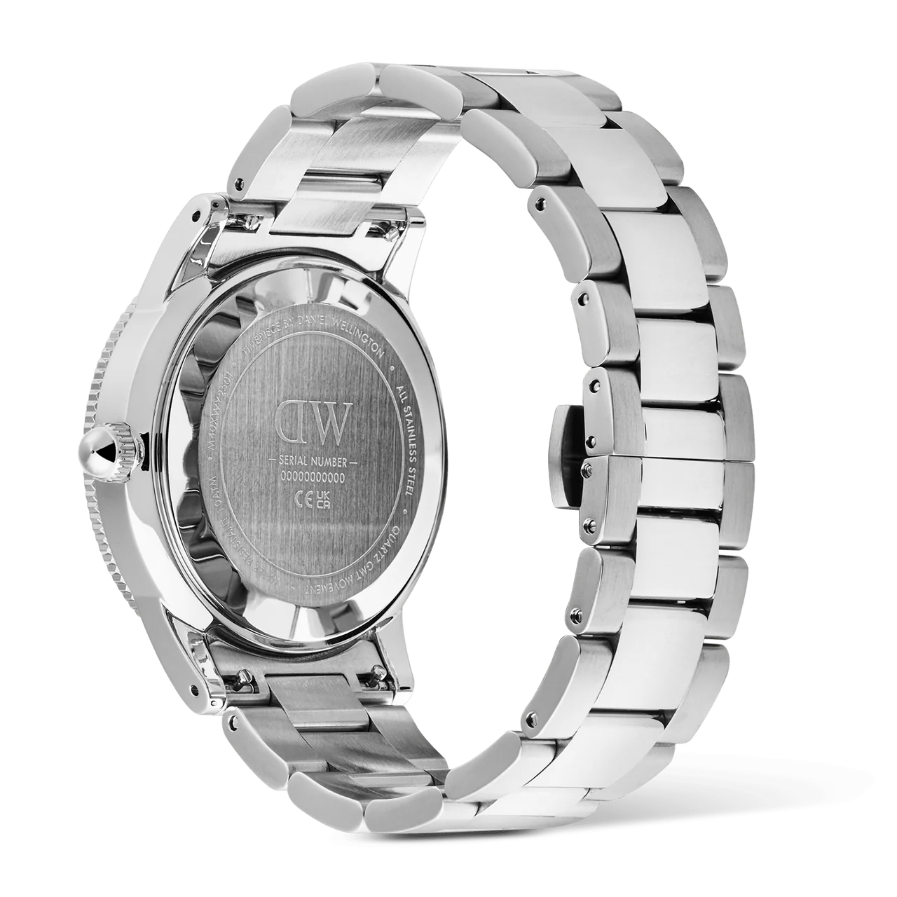 Daniel Wellington Iconic GMT Link Black Green Ceramic Bezel Silver