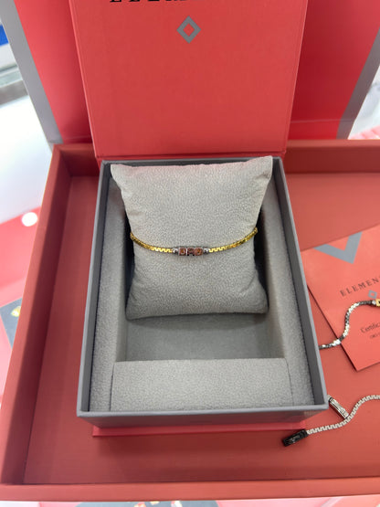 BRACCIALE ELEMENTS DAD ORO BIANCO 18kt e BASE BRACCIALE ARGENTO DORATO