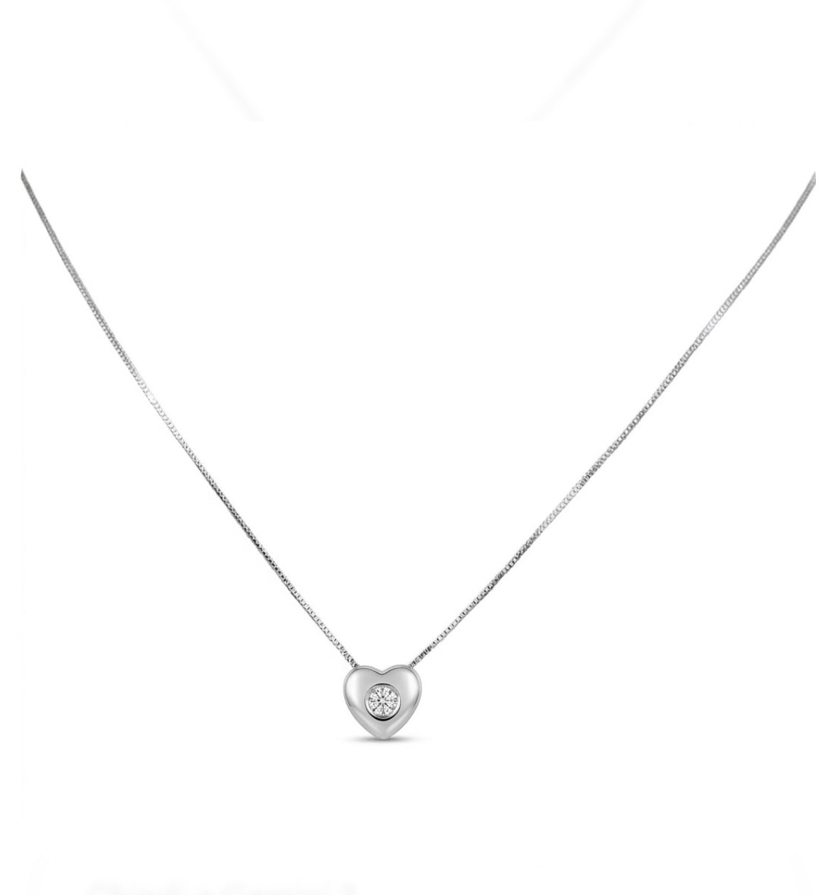 Collana punto luce  con cuore