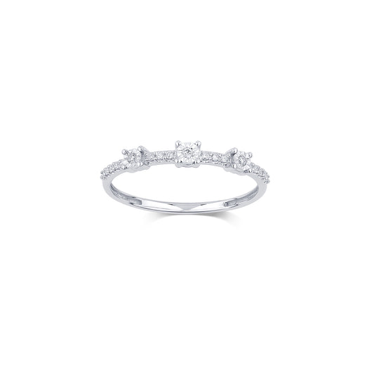 Anello Bliss Oro Bianco18 kt e Diamanti