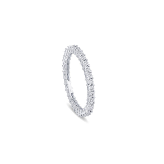 Anello Bliss Veretta Oro Bianco 18kt e Diamanti