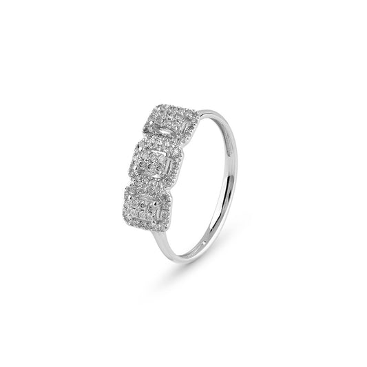 Anello Bliss Trilogy Caresse Oro18kt Diamanti