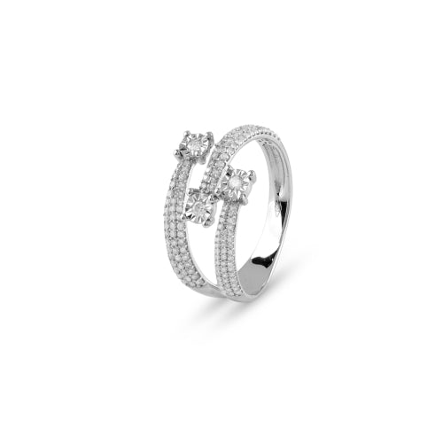 Anello Bliss Tre Diamanti Oro18kt