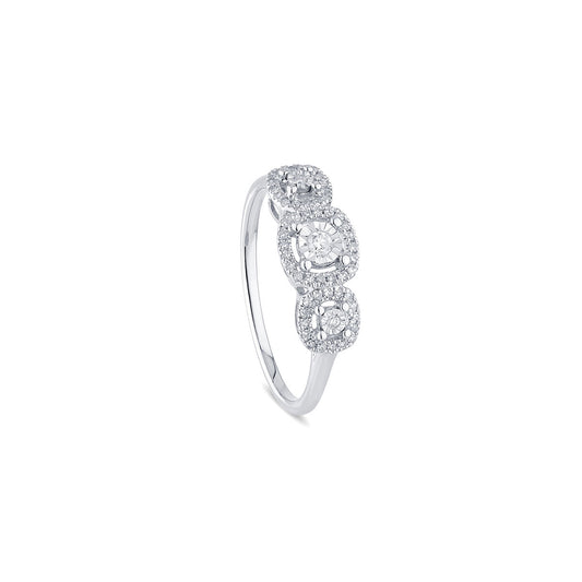 Anello Bliss Trilogy Rugiada Oro18kt Diamanti