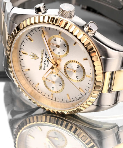 Orologio Maserati Competizione Silver-Gold R8853100021