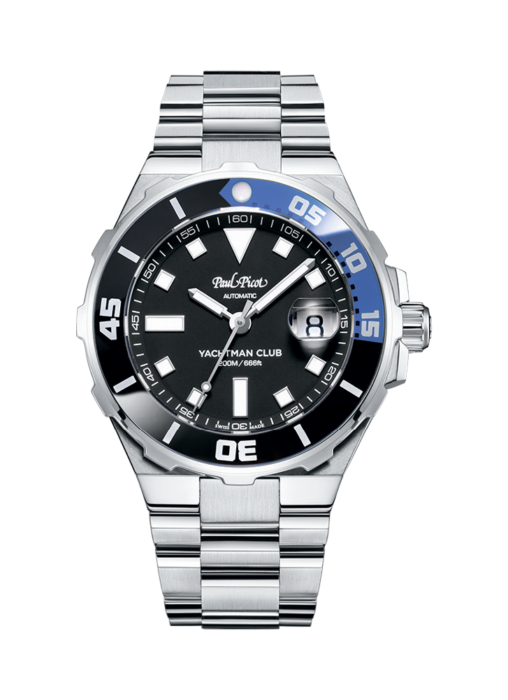 Orologio Paul Picot Yachtman Club Automatico 43mm - Blu/Nero