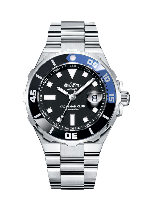 Orologio Paul Picot Yachtman Club Automatico 43mm - Blu/Nero