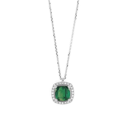 Collana Bliss Smeraldo Taglio Cushion
