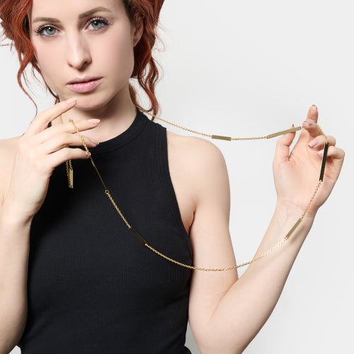 Collana Unoaerre lunga Lux dorata