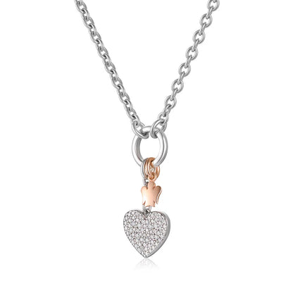 Collana Roberto Giannotti con chiusura ad anello, cuore charm e angelo